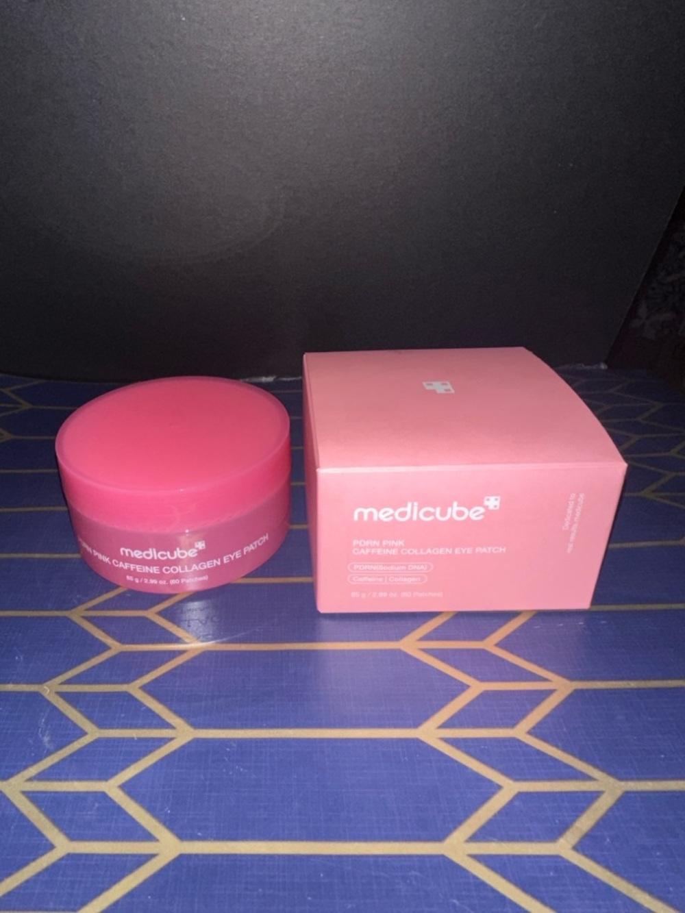 Medicube Pink Caffeine Collagen Eye Patch and Biodance Caviar PRDN facial mask